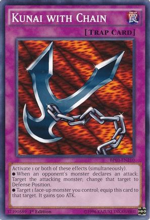 Kunai with Chain (BP03-EN210) - Battle Pack 3: Monster League 1st Edition - Premium Yugioh Single from Konami - Just $0.08! Shop now at Game Crave Tournament Store