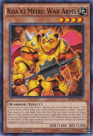 Koa'ki Meiru War Arms (BP03-EN061) - Battle Pack 3: Monster League 1st Edition - Premium Yugioh Single from Konami - Just $0.08! Shop now at Game Crave Tournament Store
