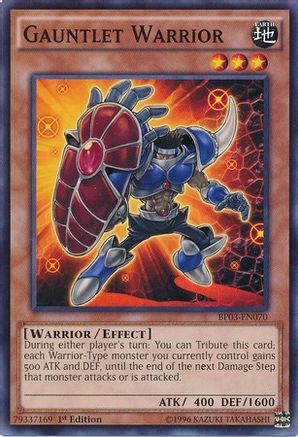 Gauntlet Warrior (BP03-EN070) - Battle Pack 3: Monster League 1st Edition - Premium Yugioh Single from Konami - Just $0.08! Shop now at Game Crave Tournament Store