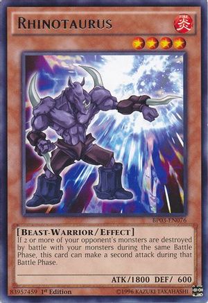 Rhinotaurus (BP03-EN076) - Battle Pack 3: Monster League 1st Edition - Premium Yugioh Single from Konami - Just $0.27! Shop now at Game Crave Tournament Store