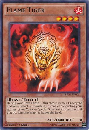 Flame Tiger (BP03-EN095) - Battle Pack 3: Monster League 1st Edition - Premium Yugioh Single from Konami - Just $0.25! Shop now at Game Crave Tournament Store