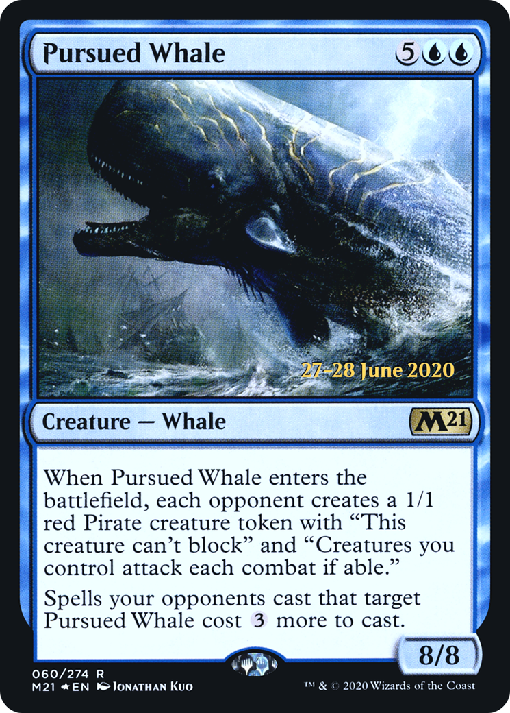 Pursued Whale (PM21-60S) - Core Set 2021 Promos Foil - Premium MTG Single from Wizards of the Coast - Just $0.38! Shop now at Game Crave Tournament Store