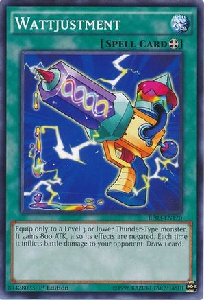 Wattjustment (BP03-EN170) - Battle Pack 3: Monster League 1st Edition - Premium Yugioh Single from Konami - Just $0.25! Shop now at Game Crave Tournament Store