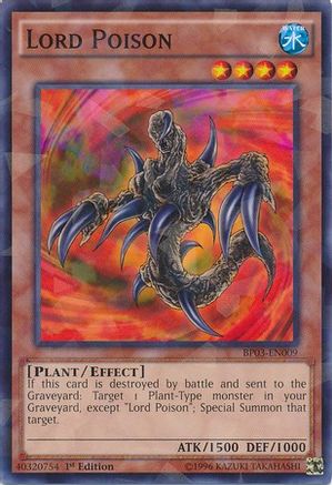 Lord Poison (Shatterfoil) (BP03-EN009) - Battle Pack 3: Monster League 1st Edition - Premium Yugioh Single from Konami - Just $0.99! Shop now at Game Crave Tournament Store