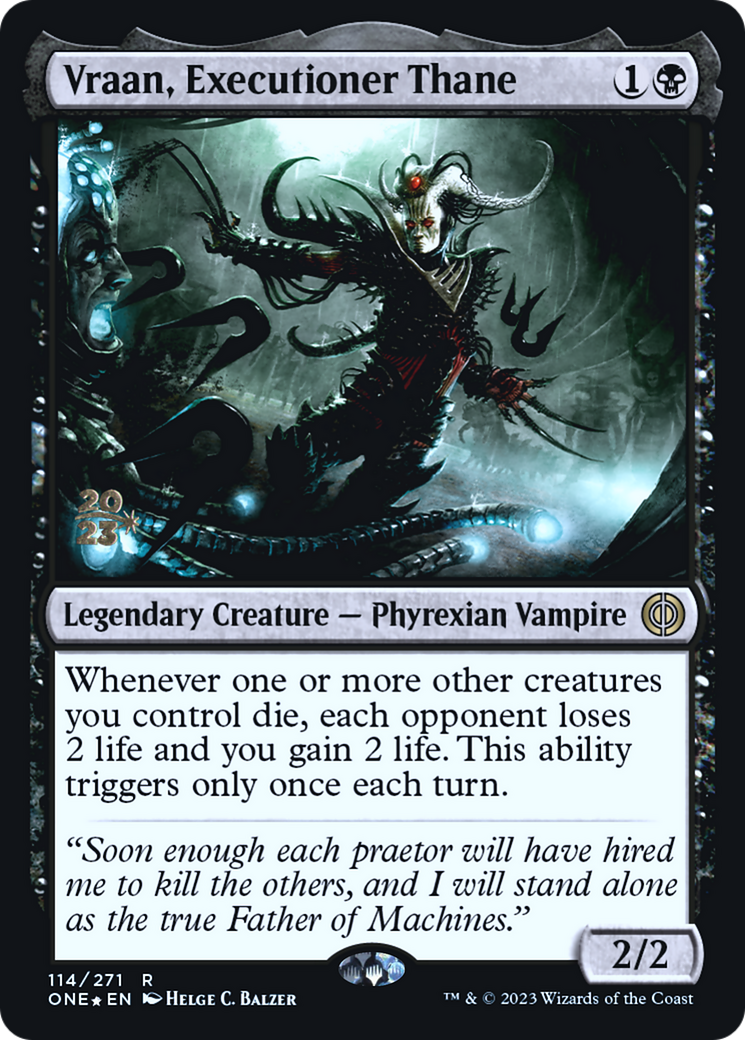 Vraan, Executioner Thane (PONE-114S) - Phyrexia: All Will Be One Promos Foil - Premium MTG Single from Wizards of the Coast - Just $0.58! Shop now at Game Crave Tournament Store