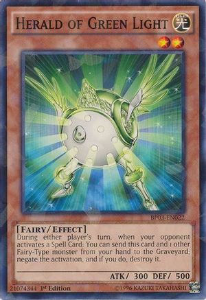 Herald of Green Light (Shatterfoil) (BP03-EN022) - Battle Pack 3: Monster League 1st Edition - Premium Yugioh Single from Konami - Just $3.94! Shop now at Game Crave Tournament Store