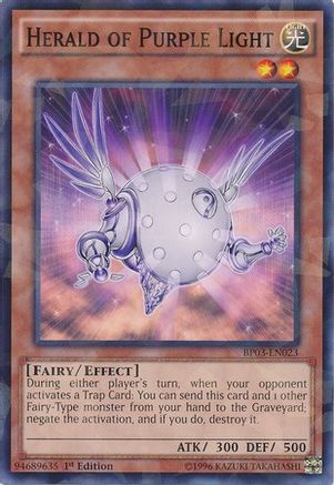 Herald of Purple Light (Shatterfoil) (BP03-EN023) - Battle Pack 3: Monster League 1st Edition - Premium Yugioh Single from Konami - Just $1.91! Shop now at Game Crave Tournament Store