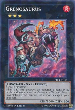 Grenosaurus (Shatterfoil) (BP03-EN116) - Battle Pack 3: Monster League 1st Edition - Premium Yugioh Single from Konami - Just $0.31! Shop now at Game Crave Tournament Store