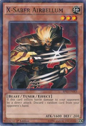 X-Saber Airbellum (Shatterfoil) (BP03-EN063) - Battle Pack 3: Monster League 1st Edition - Premium Yugioh Single from Konami - Just $0.23! Shop now at Game Crave Tournament Store