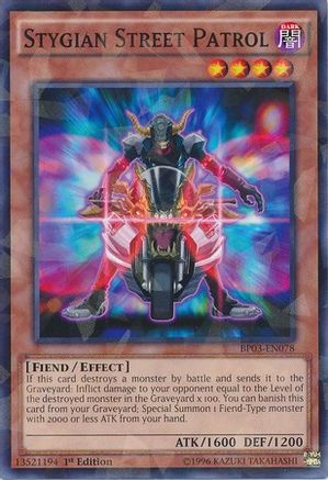 Stygian Street Patrol (Shatterfoil) (BP03-EN078) - Battle Pack 3: Monster League 1st Edition - Premium Yugioh Single from Konami - Just $0.26! Shop now at Game Crave Tournament Store