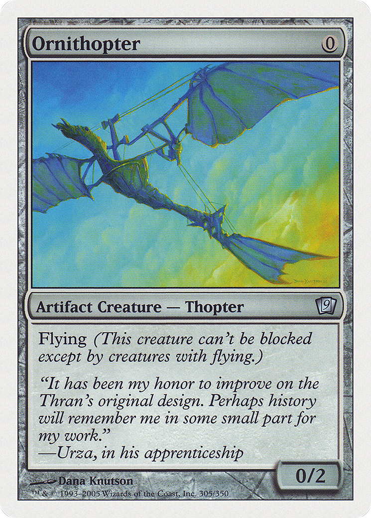 Ornithopter (9ED-305) - Ninth Edition - Premium MTG Single from Wizards of the Coast - Just $0.32! Shop now at Game Crave Tournament Store