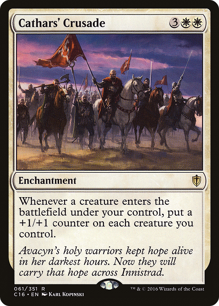Cathars' Crusade (C16-061) - Commander 2016 - Premium MTG Single from Wizards of the Coast - Just $4.34! Shop now at Game Crave Tournament Store