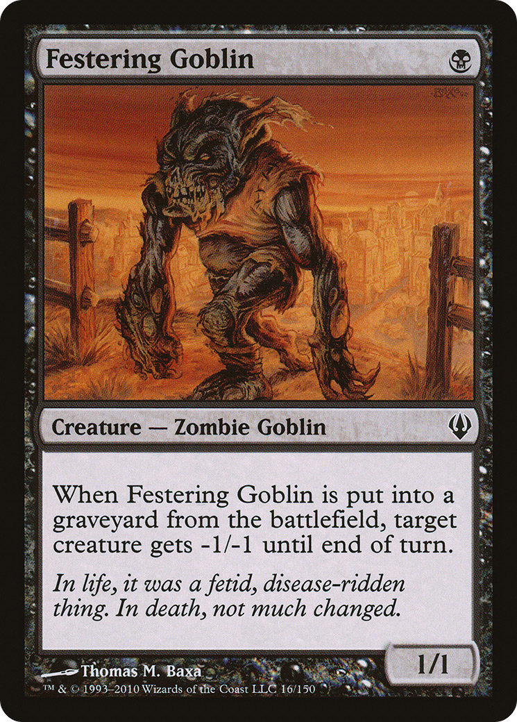 Festering Goblin (ARC-016) - Archenemy - Premium MTG Single from Wizards of the Coast - Just $0.08! Shop now at Game Crave Tournament Store