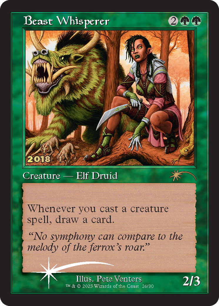Beast Whisperer (P30A-026) - 30th Anniversary Play Promos Foil - Premium MTG Single from Wizards of the Coast - Just $0.74! Shop now at Game Crave Tournament Store