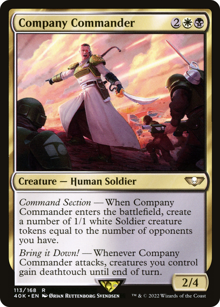 Company Commander (40K-113) - Warhammer 40,000 Commander - Premium MTG Single from Wizards of the Coast - Just $1.19! Shop now at Game Crave Tournament Store