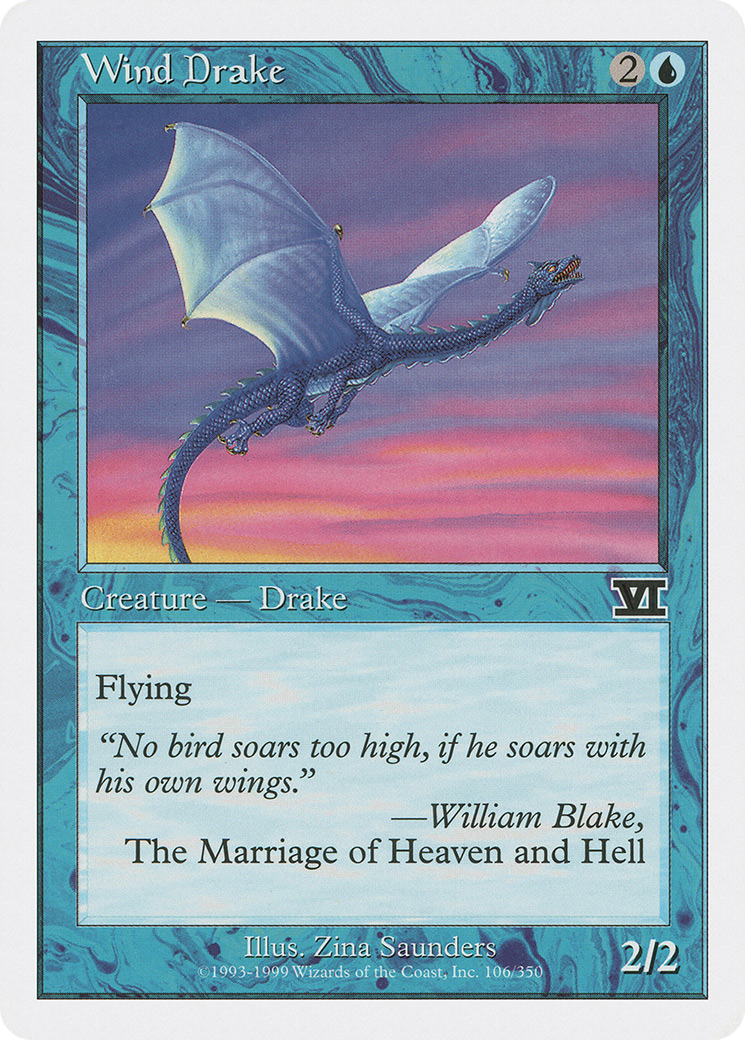 Wind Drake (6ED-106) - Classic Sixth Edition - Premium MTG Single from Wizards of the Coast - Just $0.25! Shop now at Game Crave Tournament Store