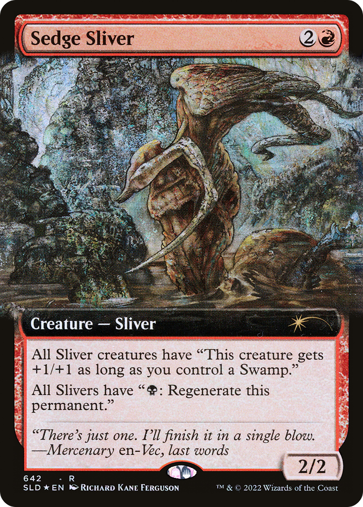 Sedge Sliver (SLD-642) - Secret Lair Drop: (Extended Art) Foil - Premium MTG Single from Wizards of the Coast - Just $0.61! Shop now at Game Crave Tournament Store