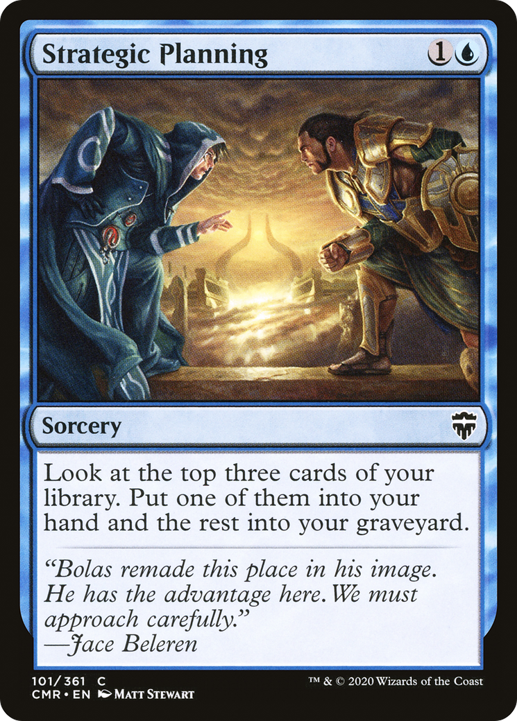 Strategic Planning (CMR-101) - Commander Legends Foil - Premium MTG Single from Wizards of the Coast - Just $0.25! Shop now at Game Crave Tournament Store