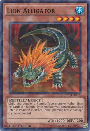 Lion Alligator (Shatterfoil) (BP03-EN089) - Battle Pack 3: Monster League 1st Edition - Premium Yugioh Single from Konami - Just $0.25! Shop now at Game Crave Tournament Store