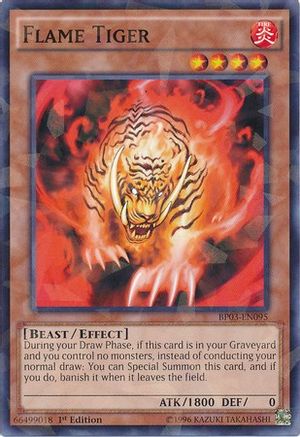Flame Tiger (Shatterfoil) (BP03-EN095) - Battle Pack 3: Monster League 1st Edition - Premium Yugioh Single from Konami - Just $0.08! Shop now at Game Crave Tournament Store