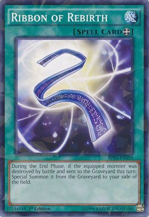 Ribbon of Rebirth (Shatterfoil) (BP03-EN153) - Battle Pack 3: Monster League 1st Edition - Premium Yugioh Single from Konami - Just $0.30! Shop now at Game Crave Tournament Store