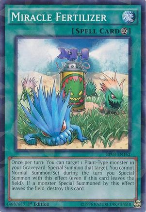 Miracle Fertilizer (Shatterfoil) (BP03-EN162) - Battle Pack 3: Monster League 1st Edition - Premium Yugioh Single from Konami - Just $0.31! Shop now at Game Crave Tournament Store