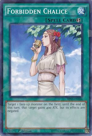 Forbidden Chalice (Shatterfoil) (BP03-EN164) - Battle Pack 3: Monster League 1st Edition - Premium Yugioh Single from Konami - Just $0.33! Shop now at Game Crave Tournament Store