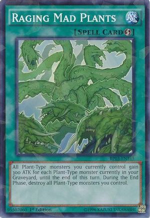 Raging Mad Plants (Shatterfoil) (BP03-EN165) - Battle Pack 3: Monster League 1st Edition - Premium Yugioh Single from Konami - Just $0.25! Shop now at Game Crave Tournament Store