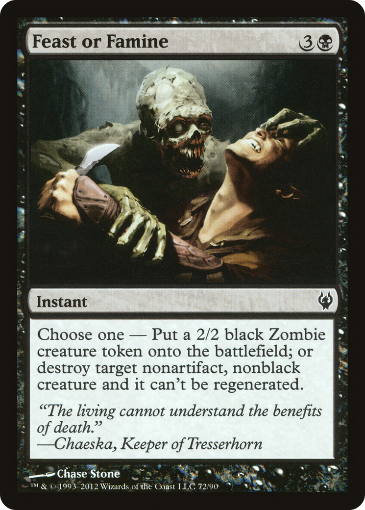 Feast or Famine (DDJ-072) - Duel Decks: Izzet vs. Golgari - Premium MTG Single from Wizards of the Coast - Just $0.26! Shop now at Game Crave Tournament Store