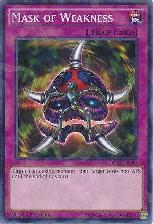 Mask of Weakness (Shatterfoil) (BP03-EN190) - Battle Pack 3: Monster League 1st Edition - Premium Yugioh Single from Konami - Just $0.08! Shop now at Game Crave Tournament Store