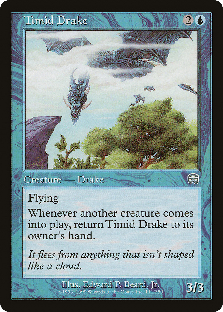 Timid Drake (MMQ-111) - Mercadian Masques - Premium MTG Single from Wizards of the Coast - Just $0.08! Shop now at Game Crave Tournament Store