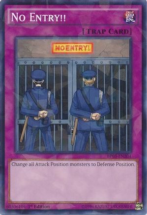 No Entry!! (Shatterfoil) (BP03-EN204) - Battle Pack 3: Monster League 1st Edition - Premium Yugioh Single from Konami - Just $0.23! Shop now at Game Crave Tournament Store