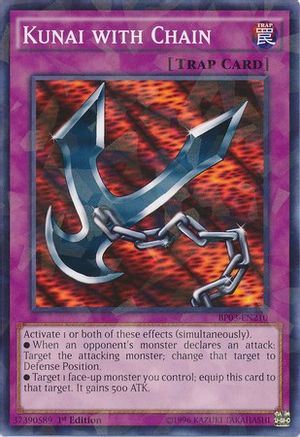 Kunai with Chain (Shatterfoil) (BP03-EN210) - Battle Pack 3: Monster League 1st Edition - Premium Yugioh Single from Konami - Just $0.08! Shop now at Game Crave Tournament Store