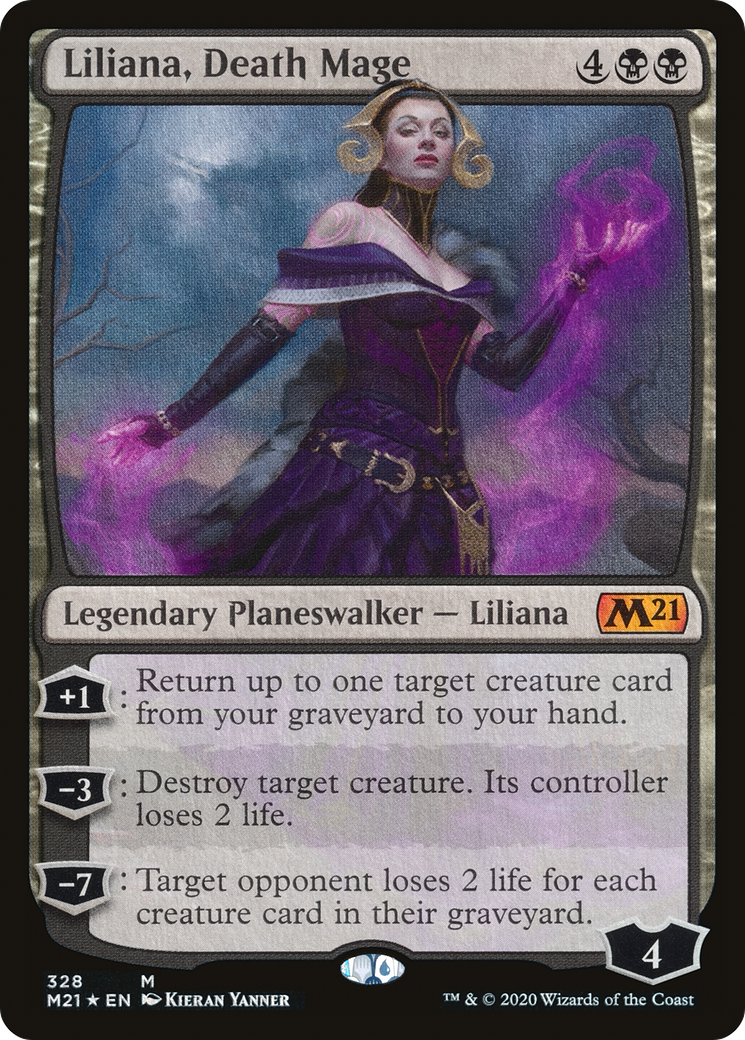 Liliana, Death Mage (M21-328) - Core Set 2021 Foil - Premium MTG Single from Wizards of the Coast - Just $1.30! Shop now at Game Crave Tournament Store
