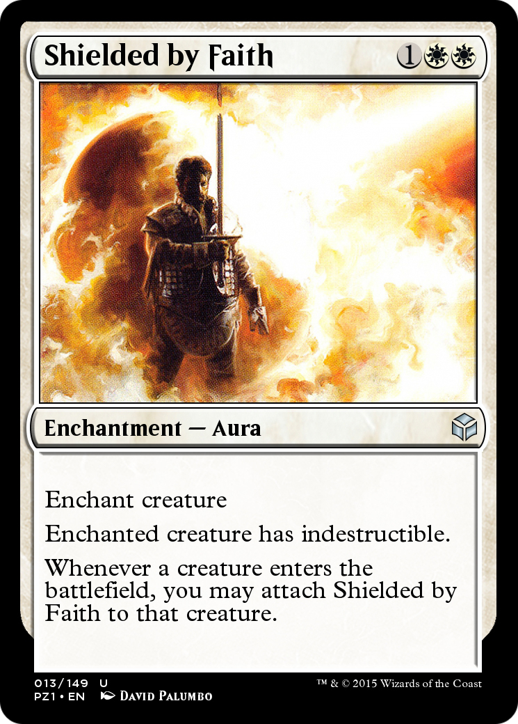 Shielded by Faith (PZ1-013) - Legendary Cube Prize Pack Foil - Premium MTG Single from Wizards of the Coast - Just $0! Shop now at Game Crave Tournament Store