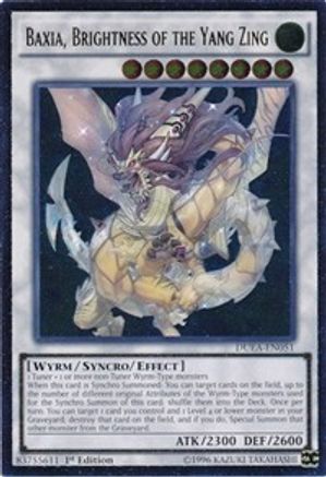 Baxia, Brightness of the Yang Zing (UTR) (DUEA-EN051) - Duelist Alliance Unlimited - Premium Yugioh Single from Konami - Just $11.18! Shop now at Game Crave Tournament Store