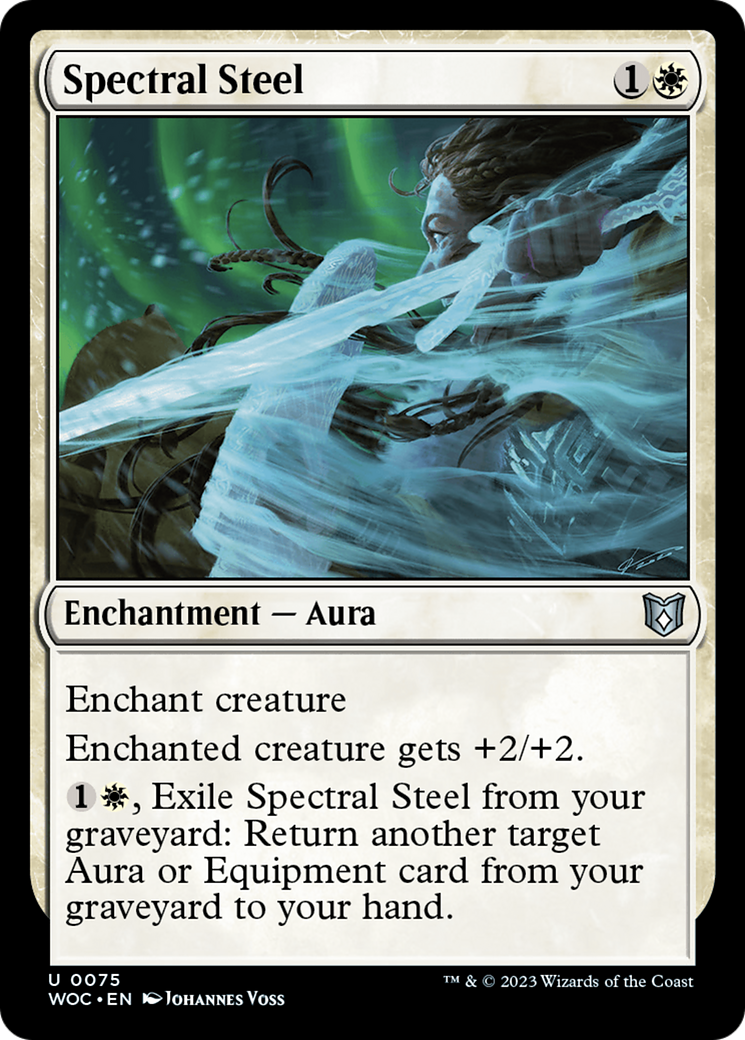 Spectral Steel (WOC-075) - Wilds of Eldraine Commander - Premium MTG Single from Wizards of the Coast - Just $0.08! Shop now at Game Crave Tournament Store