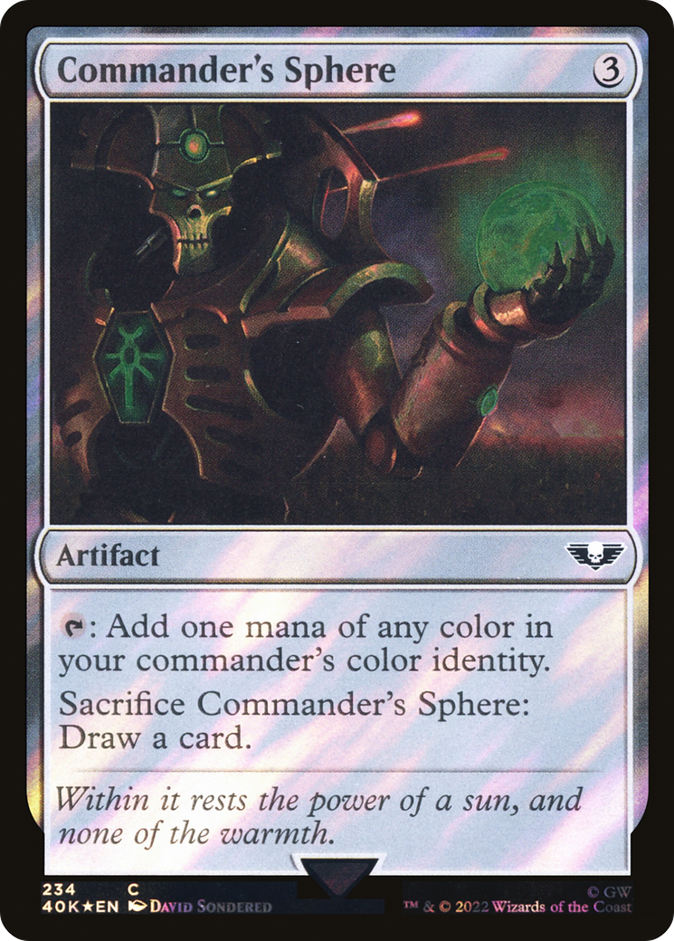 Commander's Sphere (40K-234★) - Warhammer 40,000 Commander Foil - Premium MTG Single from Wizards of the Coast - Just $0.19! Shop now at Game Crave Tournament Store
