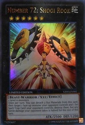 Number 72: Shogi Rook (YZ05-EN001) - Yu-Gi-Oh! ZEXAL Manga Promotional Cards Limited - Premium Yugioh Single from Konami - Just $1.36! Shop now at Game Crave Tournament Store