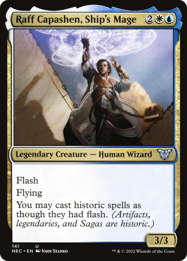 Raff Capashen, Ship's Mage (NEC-141) - Neon Dynasty Commander - Premium MTG Single from Wizards of the Coast - Just $0.08! Shop now at Game Crave Tournament Store