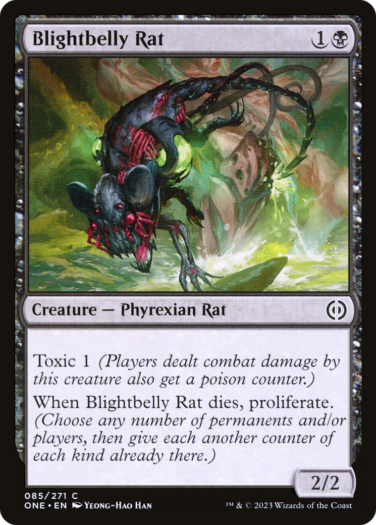 Blightbelly Rat (ONE-085) - Phyrexia: All Will Be One Foil - Premium MTG Single from Wizards of the Coast - Just $0.08! Shop now at Game Crave Tournament Store