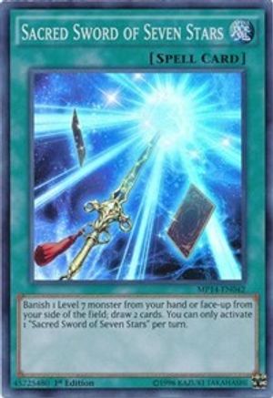 Sacred Sword of Seven Stars (MP14-EN042) - 2014 Mega-Tins Mega Pack 1st Edition - Premium Yugioh Single from Konami - Just $3.01! Shop now at Game Crave Tournament Store