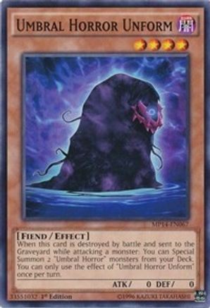 Umbral Horror Unform (MP14-EN067) - 2014 Mega-Tins Mega Pack 1st Edition - Premium Yugioh Single from Konami - Just $0.25! Shop now at Game Crave Tournament Store