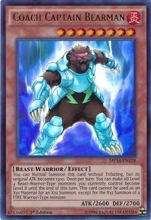 Coach Captain Bearman (MP14-EN118) - 2014 Mega-Tins Mega Pack Unlimited - Premium Yugioh Single from Konami - Just $2.40! Shop now at Game Crave Tournament Store