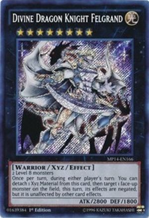 Divine Dragon Knight Felgrand (MP14-EN166) - 2014 Mega-Tins Mega Pack Unlimited - Premium Yugioh Single from Konami - Just $12.70! Shop now at Game Crave Tournament Store