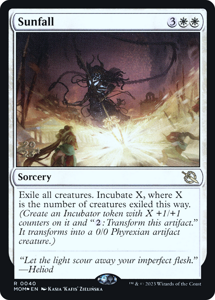 Sunfall (PMOM-40S) - March of the Machine Promos Foil - Premium MTG Single from Wizards of the Coast - Just $4.76! Shop now at Game Crave Tournament Store