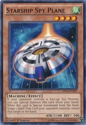 Starship Spy Plane (MP14-EN247) - 2014 Mega-Tins Mega Pack Unlimited - Premium Yugioh Single from Konami - Just $0.25! Shop now at Game Crave Tournament Store