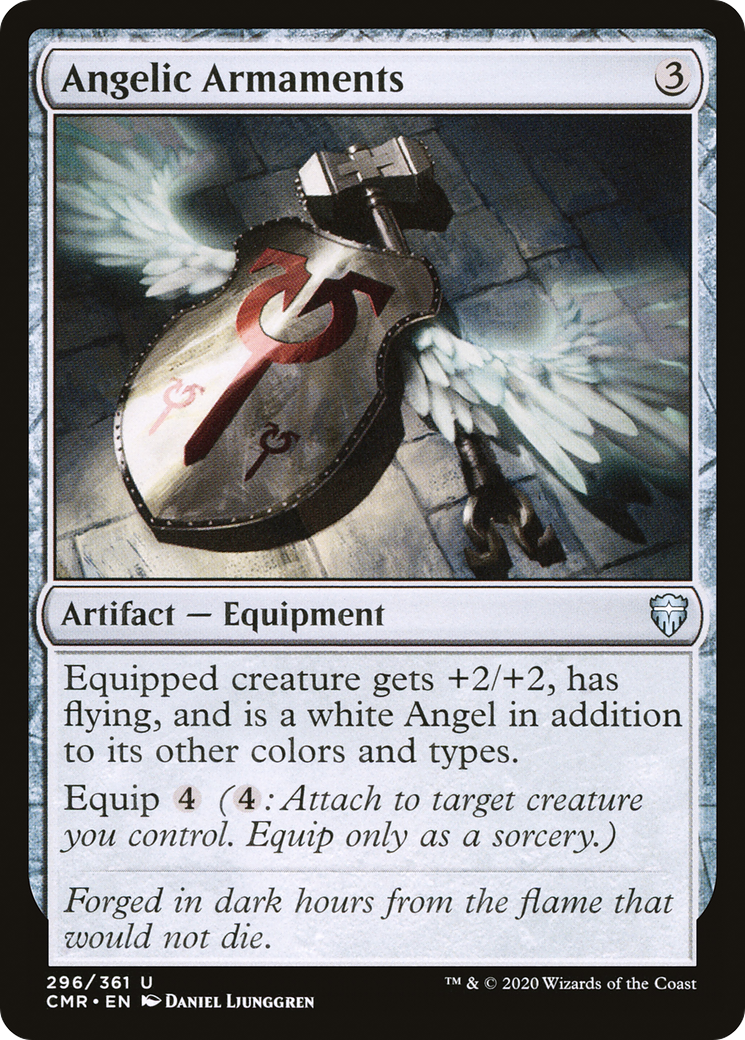 Angelic Armaments (CMR-296) - Commander Legends Foil - Premium MTG Single from Wizards of the Coast - Just $0.08! Shop now at Game Crave Tournament Store