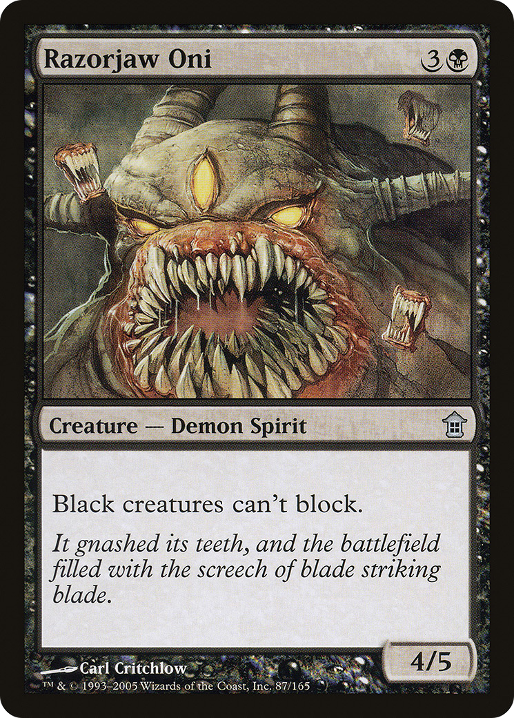 Razorjaw Oni (SOK-087) - Saviors of Kamigawa Foil - Premium MTG Single from Wizards of the Coast - Just $0.15! Shop now at Game Crave Tournament Store