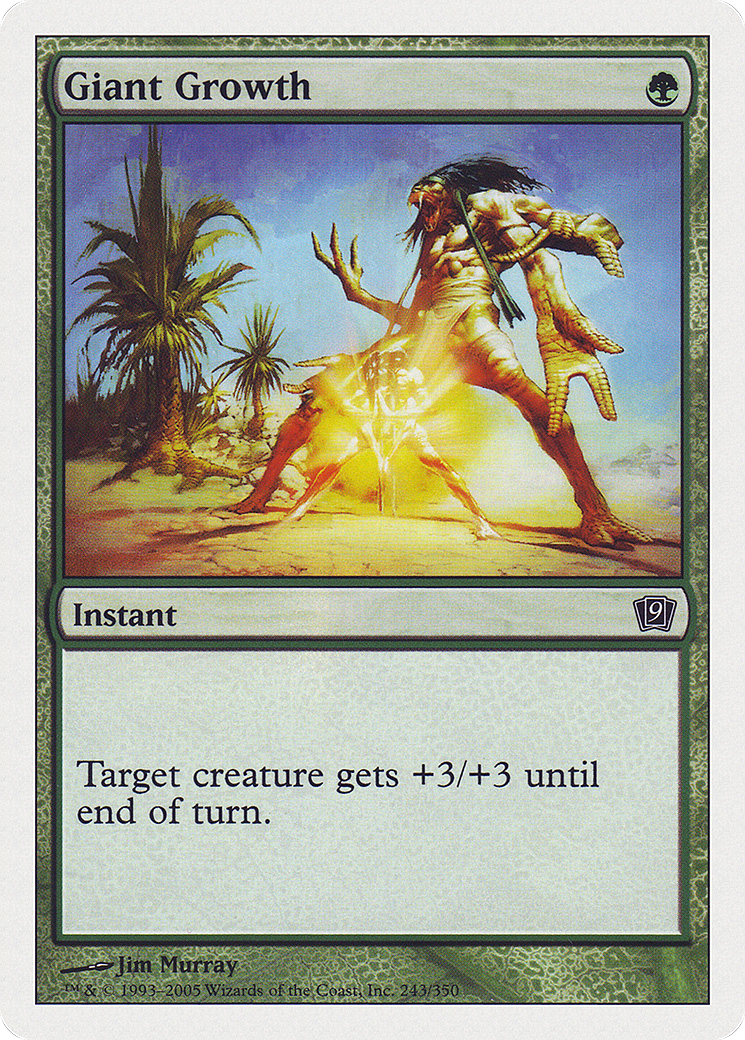 Giant Growth (9ED-243) - Ninth Edition - Premium MTG Single from Wizards of the Coast - Just $0.25! Shop now at Game Crave Tournament Store